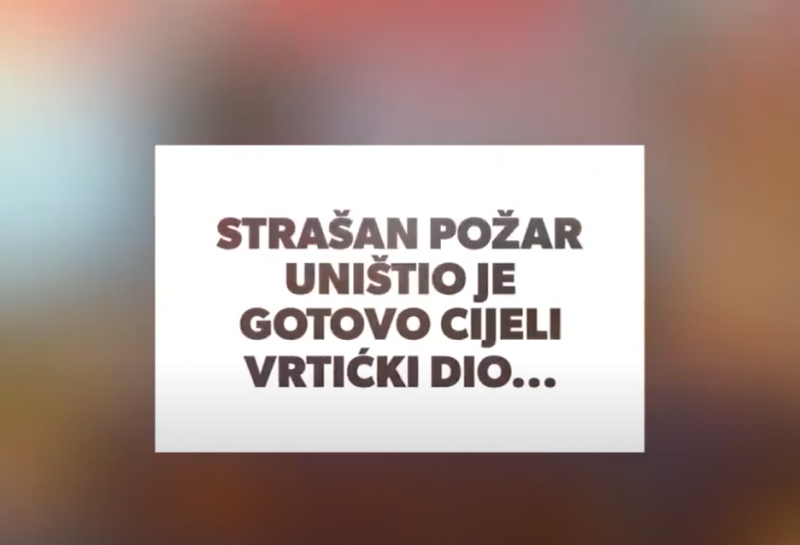 Video o požaru u Sirotištu sv. Ante